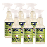 Mrs. Meyer's Multi Purpose Cleaner, Lemon Scent, 16 oz Spray Bottle, 6/Carton (393450)