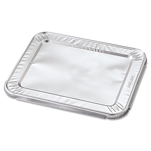HFA Steam Pan Foil Lids, Fits Half-Size Pan, 30 Gauge, 12.27 x 10.44, 100/Carton (204930)