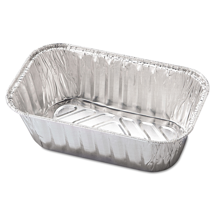 HFA Aluminum Baking Pan, #1 Loaf, 1 lb Capacity, 5.72 x 3.31 x 2.03,  200/Carton (31730)