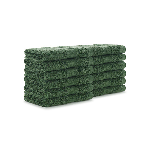 True Color Washcloth 12x12 Hunter Green - Case Of 300 (WASH-HGREEN)