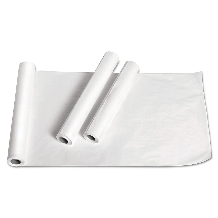 Medline Exam Table Paper, Deluxe Crepe, 18" x 125 ft, White, 12 Rolls/Carton (NON24324)