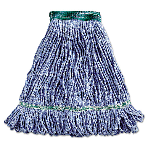 Boardwalk&reg; Super Loop Wet Mop Head, Cotton/Synthetic, Medium, Blue (BWK502BLEA)