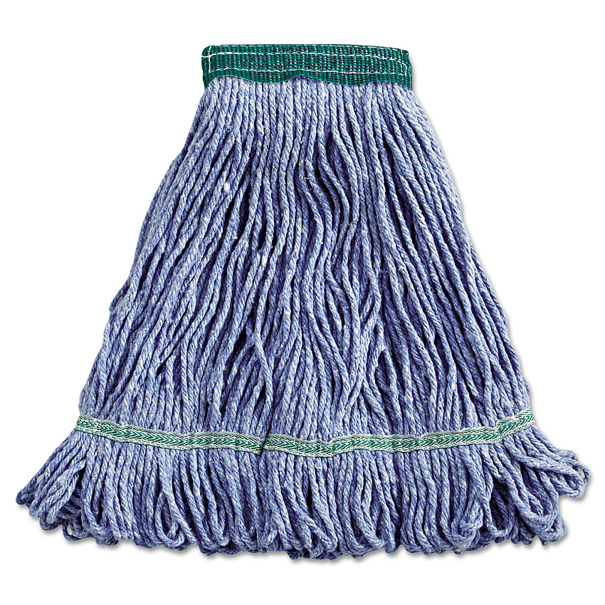 Boardwalk&reg; Super Loop Wet Mop Head, Cotton/Synthetic, Medium, Blue (BWK502BLEA)