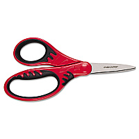 Fiskars Kids Softgrip Scissors, Left/Right Handed, Pointed Tip, 5" Long, 1.75" Cut Length, Randomly Assorted Handle Color (1942301001)