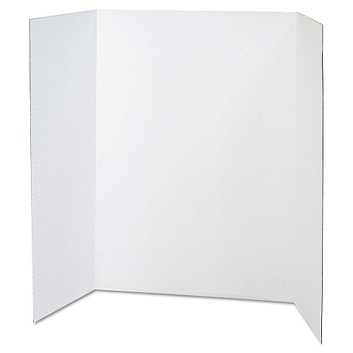 Pacon Spotlight Presentation Board, 48 x 36, White Front/Natural Kraft Back, 24/Carton (3763)