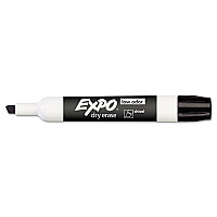 EXPO Low-Odor Dry-Erase Marker, Broad Chisel Tip, Black (80001EA)