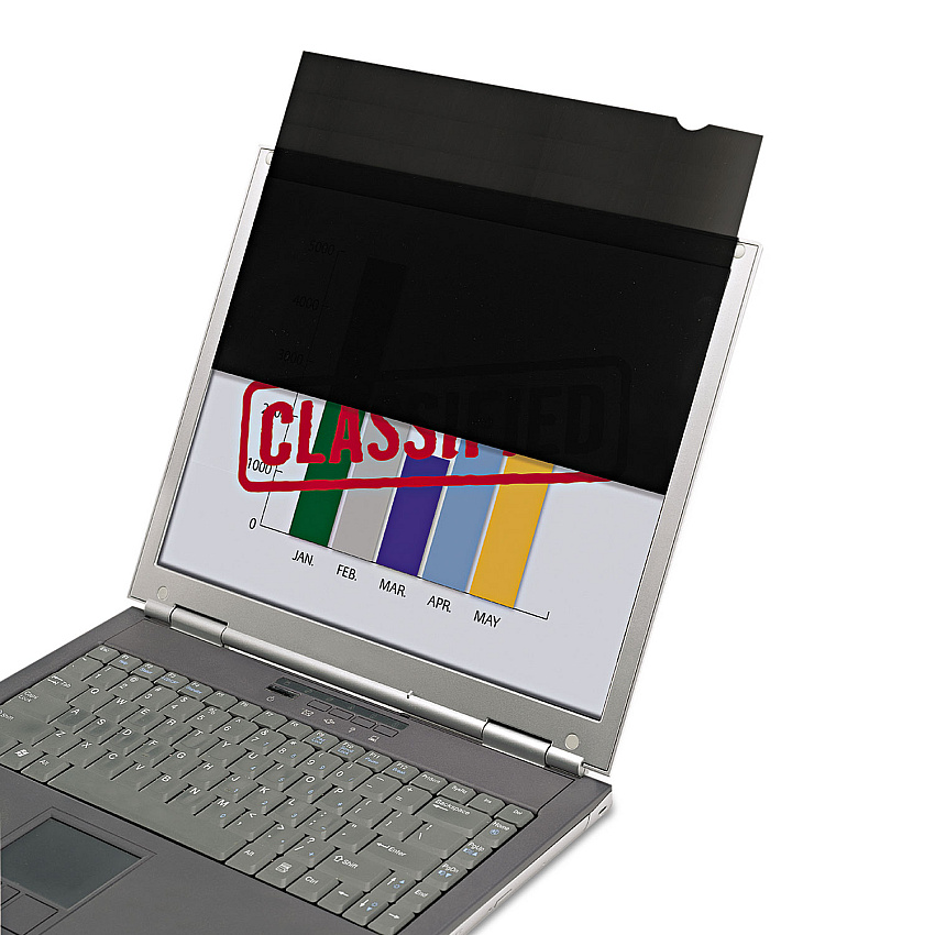 SKILCRAFT LCD Monitor Privacy Filters Black 7045015708895, Shield Privacy Filter, Desktop/Notebook LCD Monitor, Wide, 22" (7045015708895)