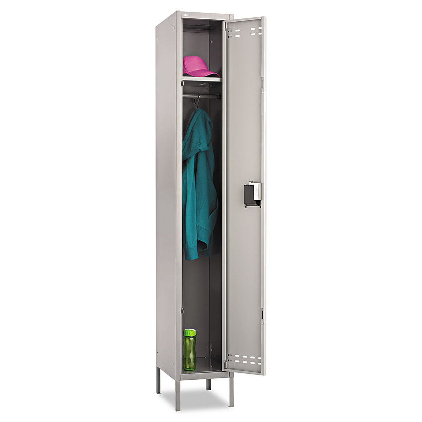 Safco Single-Tier Locker, 12w x 18d x 78h, Two-Tone Gray (5522GR)