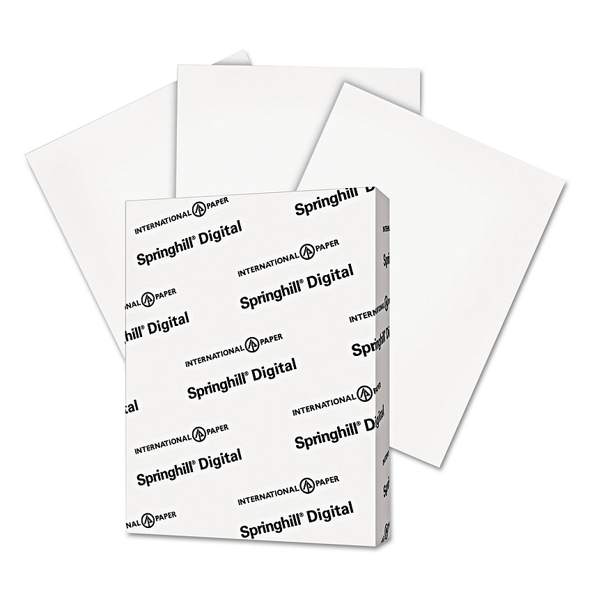 Springhill Digital Index White Card Stock, 92 Bright, 110 lb Index Weight, 8.5 x 11, White, 250/Pack (015300)