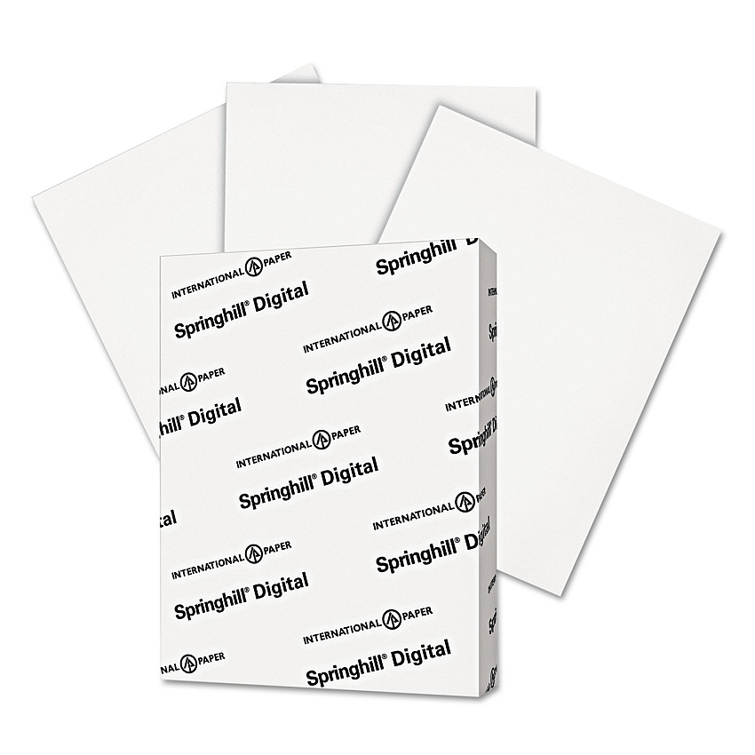 Springhill Digital Index White Card Stock, 92 Bright, 90 lb Index Weight, 8.5 x 11, White, 250/Pack (015101)