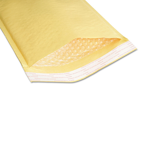 AbilityOne 8105001179866 SKILCRAFT Sealed Air Jiffylite Mailer, #1, Bubble Cushion, Self-Adhesive Closure, 7.25 x 12, Gold Kraft, 100/BX