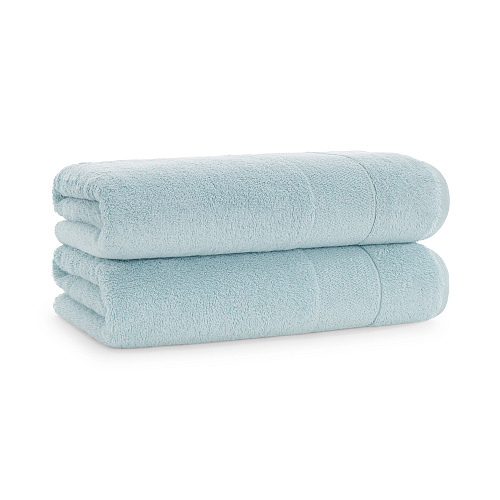 Aston & Arden Turkish Solid Bath Towel 30x60 Sterling Blue - Pack Of 2 (BT-TS-3060-18-SBL)
