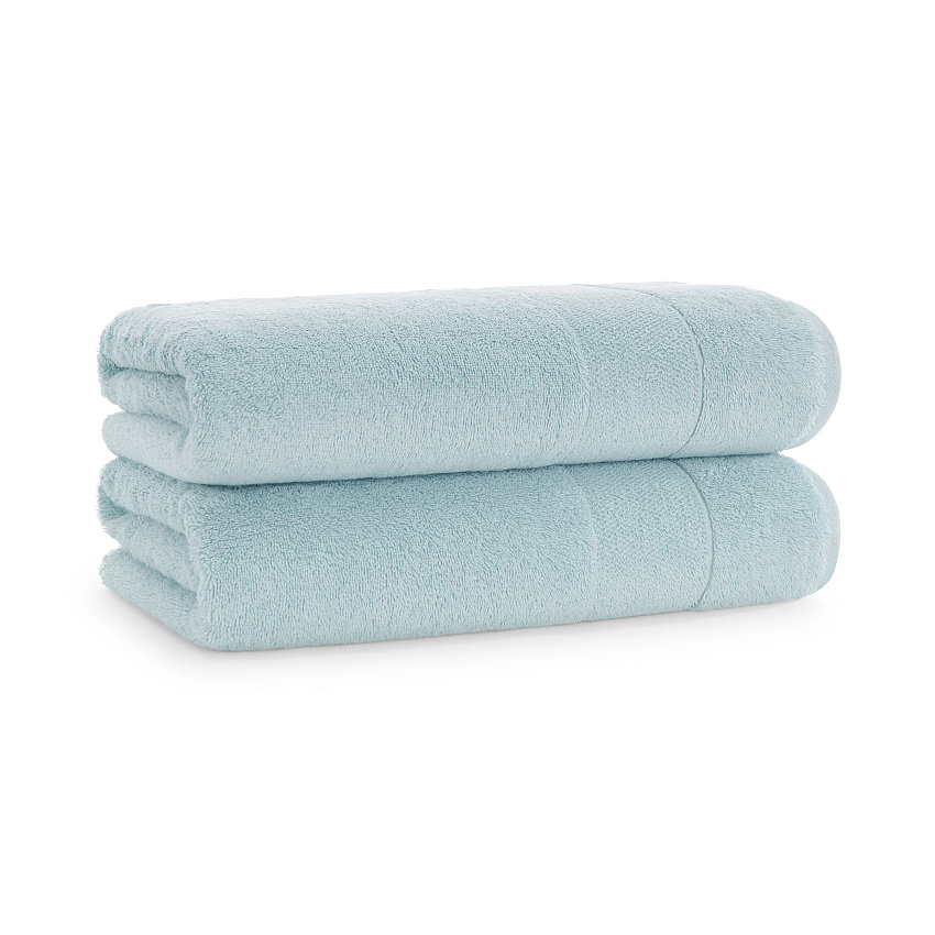 Aston & Arden Turkish Solid Bath Towel 30x60 Sterling Blue - Pack Of 2 (BT-TS-3060-18-SBL)