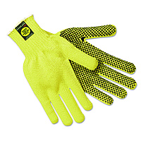 MCR Safety PVC Dotted Kevlar Gloves, Large, Yellow/Black, 12 Pairs (9366L)