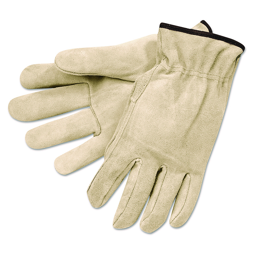 MCR Safety Driver's Gloves, Gunn Cut, Keystone Thumb, X-Large, Cream, 12 Pairs (3100XL)