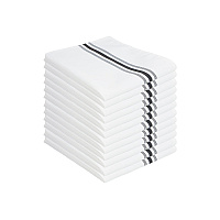 Mariposa Bistro Napkin 18x22 Black Stripe - Case Of 120 (BISTRO-BL-CS)