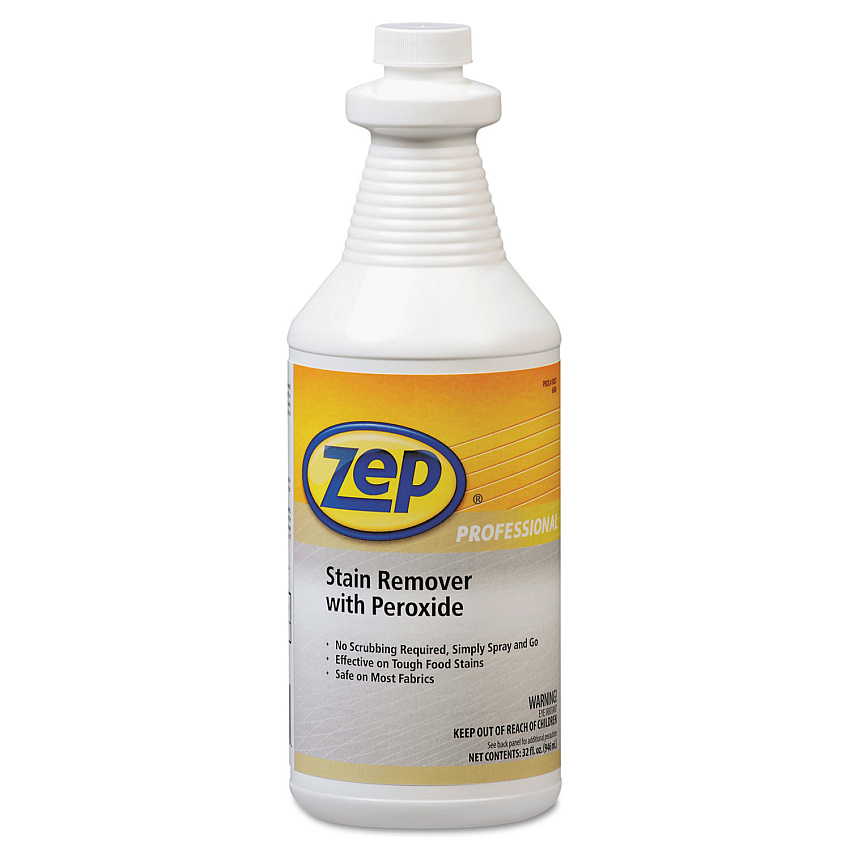 Zep Stain Remover with Peroxide, Quart Bottle, 6/Carton (1041705)