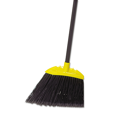 Jumbo Smooth Sweep Angled Broom, 57" Handle, Black/yellow, 6/carton