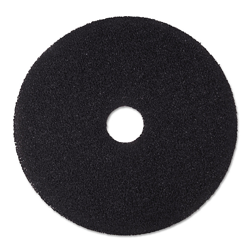 3M Low-Speed Stripper Floor Pad 7200, 18" Diameter, Black, 5/Carton (08380)