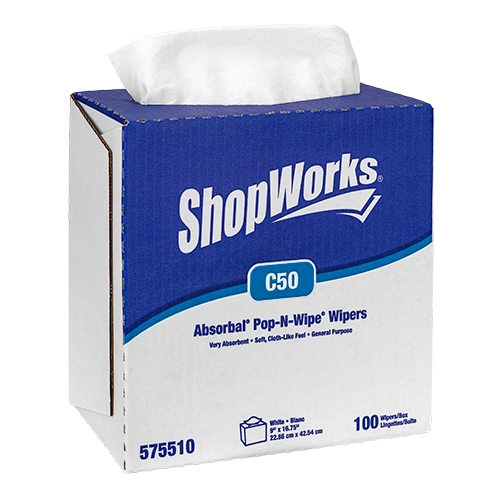 Absorbal Wipers, Drc, White, 9"x16.75", Heavy Duty, Pop-n-wipe Interfold - Case Of 900 (575510)