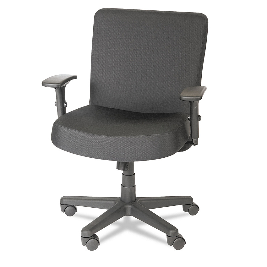 Alera XL Series Big/Tall Mid-Back Task Chair, Supports Up to 500 lb, 17.5" to 21" Seat Height, Black (ALECP210)