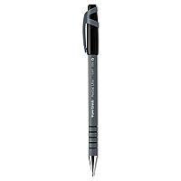 Paper Mate FlexGrip Ultra Recycled Ballpoint Pen, Stick, Fine 0.8 mm, Black Ink, Gray Barrel, Dozen (9680131)