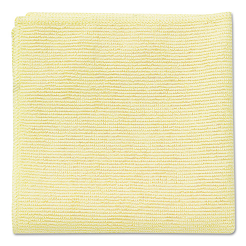 Rubbermaid Commercial Microfiber Cleaning Cloths, 16 x 16, Yellow, 24/Pack (1820584)