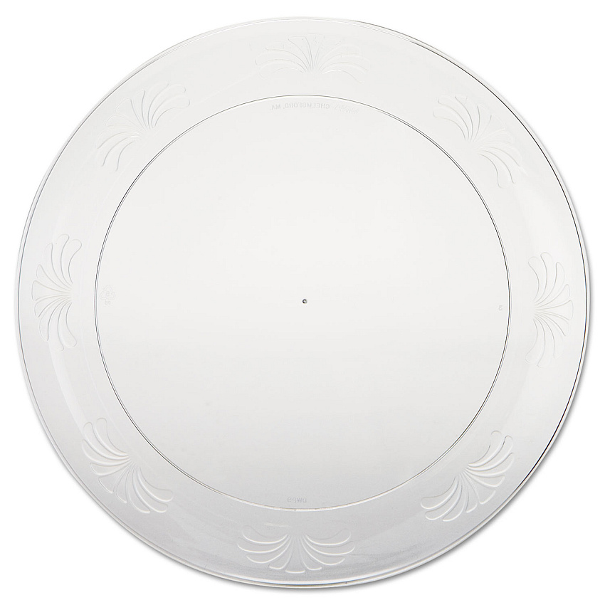 WNA Designerware Plastic Plates, 9" dia, Clear, 10 Pack, 18 Packs/Carton (DWP9180)