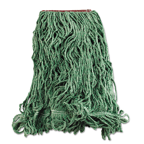 Rubbermaid Super Stitch Blend Mop Heads, Cotton/Synthetic, Green, Large (D213GRE)