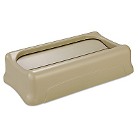 Rubbermaid Commercial Slim Jim Swing Lid, 11.38w x 20.5d x 5h, Beige (267360BEI)