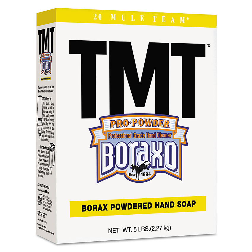 Boraxo TMT Powdered Hand Soap, Unscented Powder, 5lb Box, 10/Carton (02561CT)