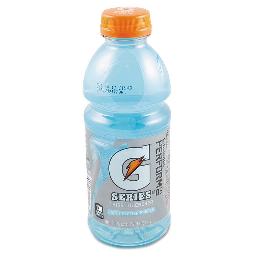 Gatorade G-Series Perform 02 Thirst Quencher, Glacier Freeze, 20 oz Bottle, 24/Carton (32486)
