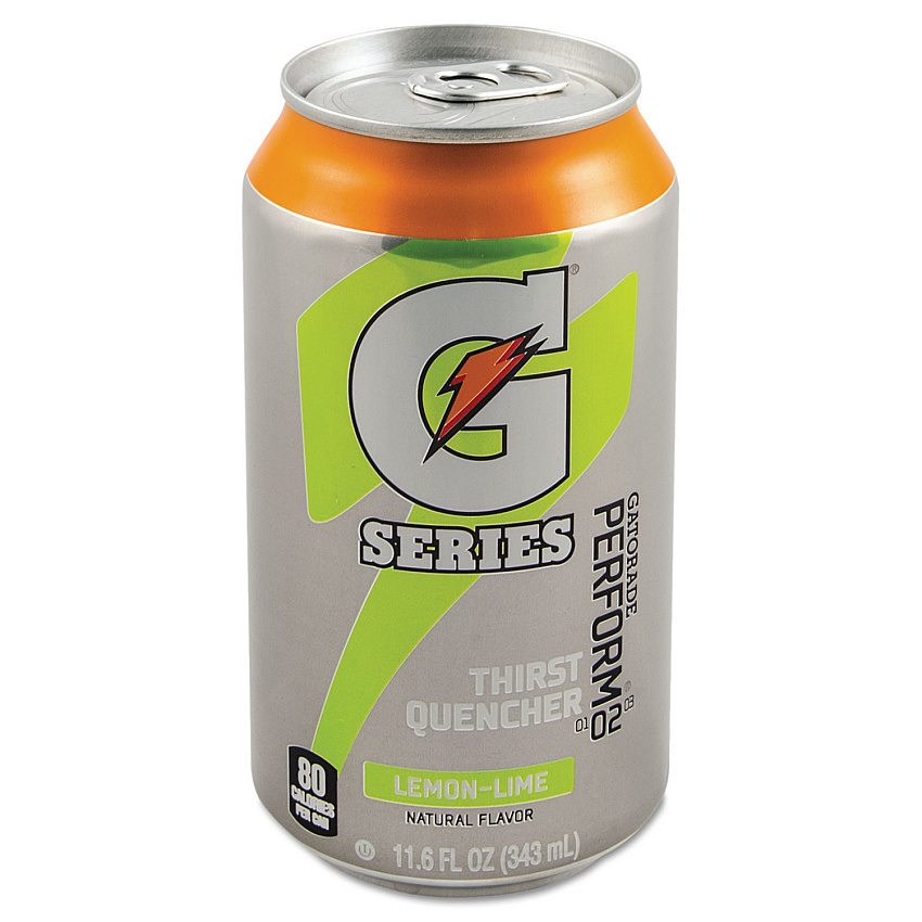 Gatorade Thirst Quencher Can, Lemon-Lime, 11.6oz Can, 24/Carton (00901)
