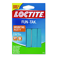 Loctite Fun-Tak Mounting Putty, Repositionable and Reusable, 6 Strips, 2 oz (1270884)