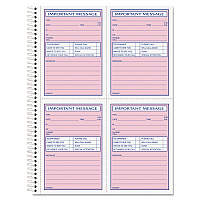 TOPS Telephone Message Book with Fax/Mobile Section, Two-Part Carbonless, 3.88 x 5.5, 4 Forms/Sheet, 200 Forms Total (4005)