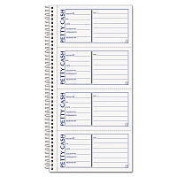 TOPS Petty Cash Receipt Book, Two-Part Carbonless, 5 x 2.75, 4 Forms/Sheet, 200 Forms Total (4109)