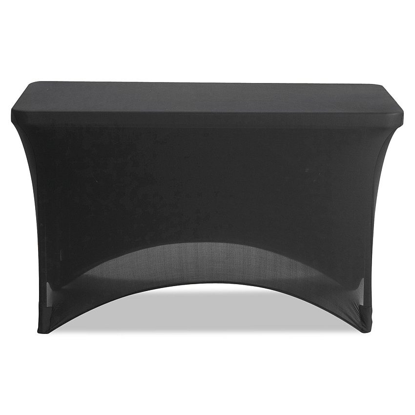 Iceberg iGear Fabric Table Cover, Polyester/Spandex, 24" x 48", Black (16511)