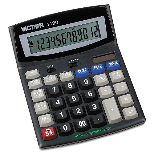 Victor 1190 Executive Desktop Calculator, 12-Digit LCD