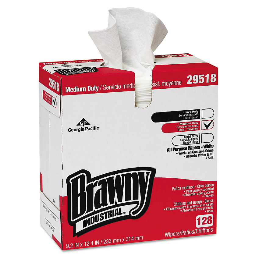 Airlaid Medium Duty Wipers, Cloth, 1-ply, 9.2 X 12.4, Unscented, White, 128/box, 10 Boxes/carton