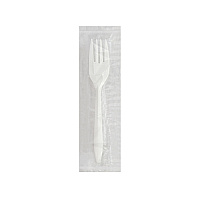 Medium Pp Individually Wrapped Fork, White (250 Per Bag, 4 Bags Per Case), Case Of 1000 (CPPMDFKIWW4)