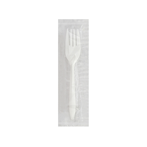 Medium Pp Individually Wrapped Fork, White (250 Per Bag, 4 Bags Per Case), Case Of 1000 (CPPMDFKIWW4)