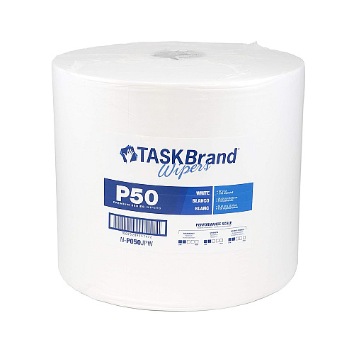 Taskbrand P50 Hydrospun Jumbo Roll, White, 9x13, Jr, 1100/rl, 1 Rl/cs, Case Of 1100 (N-P050JPW)