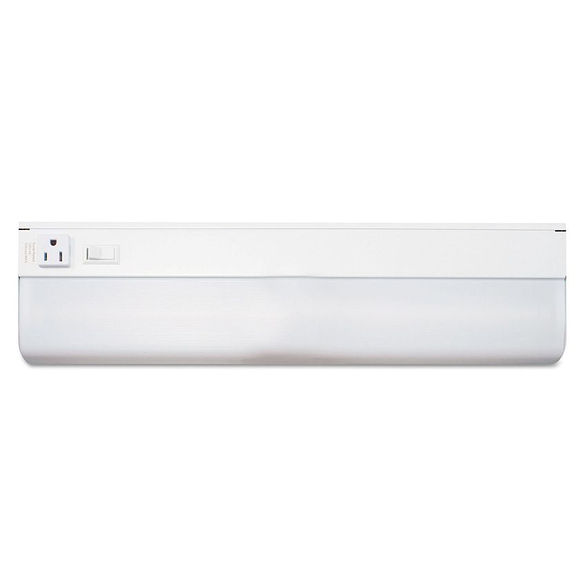 Ledu Low-Profile Under-Cabinet LED-Tube Light Fixture with (1) 9 W LED Tube, Steel Housing, 18.25" x 4" x 1.75", White (L9011)