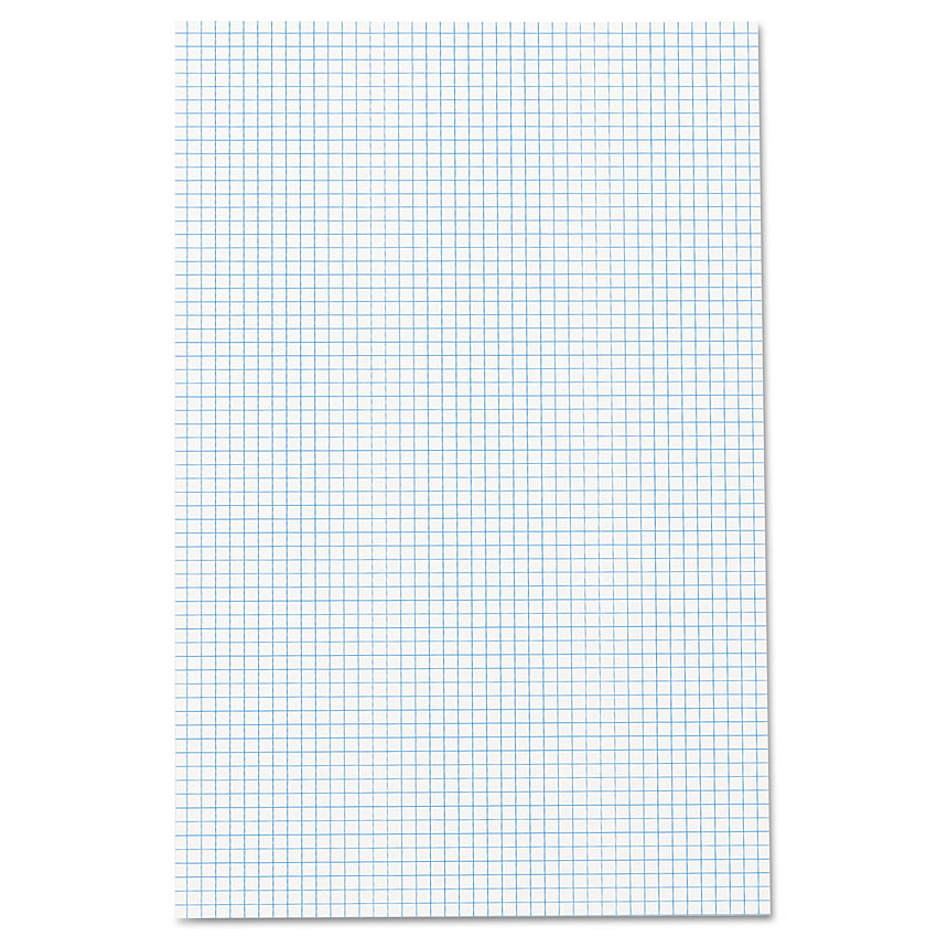 Ampad Quadrille Pads, Quadrille Rule (4 sq/in), 50 White (Standard 15 lb Bond) 11 x 17 Sheets (22037)