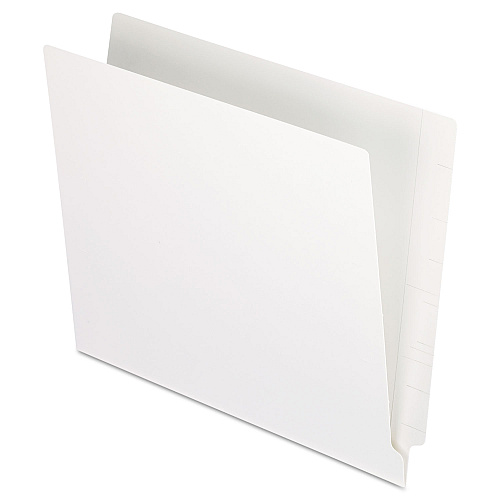 Pendaflex Colored End Tab Folders with Reinforced Double-Ply Straight Cut Tabs, Letter Size, 0.75" Expansion, White, 100/Box (H110DW)