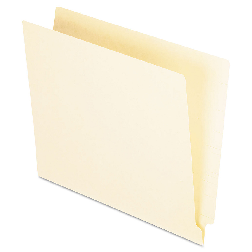 Pendaflex Manila End Tab Folders, 9.5" High Front, Straight 1-Ply Tabs, Letter Size, Manila, 100/Box (H110)