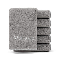 Coral Fleece Makeup Washcloth 13x13 Grey - Case Of 108 (MU-GREY-CS)
