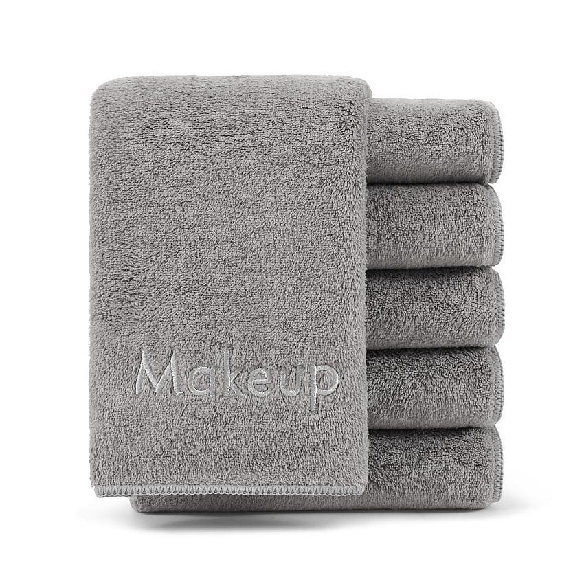 Coral Fleece Makeup Washcloth 13x13 Grey - Case Of 108 (MU-GREY-CS)