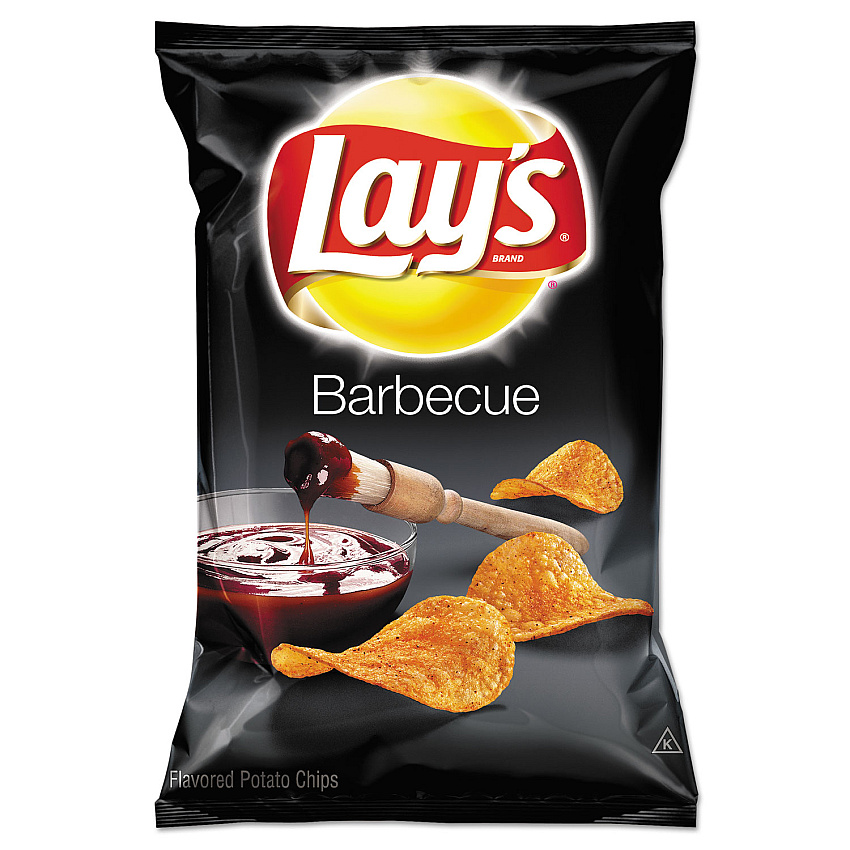 Lay's BBQ Potato Chips, 1.5 oz Bag, 64/Carton (44458)