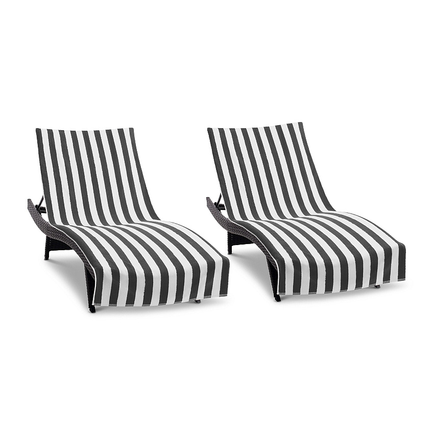 California Cabana Chaise Cover 30x85 Black - Case Of 12 (CC-CABANA-BK-CS)
